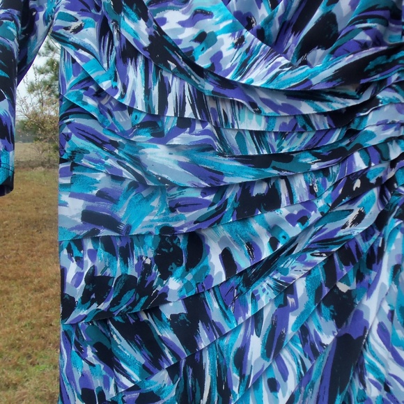 London Times 10 Petite dress wrap style - Picture 2 of 5